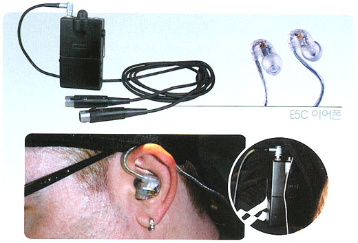 SHURE E5 EARPHONES & BODYPACK